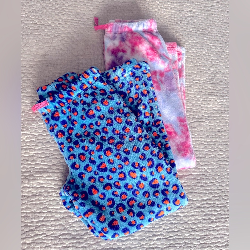 2 Pairs of Tucker & Tate Girls Fleece PJ bottoms - Size L 10-12